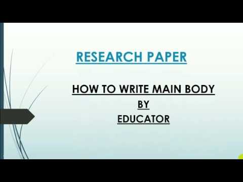 research paper about body