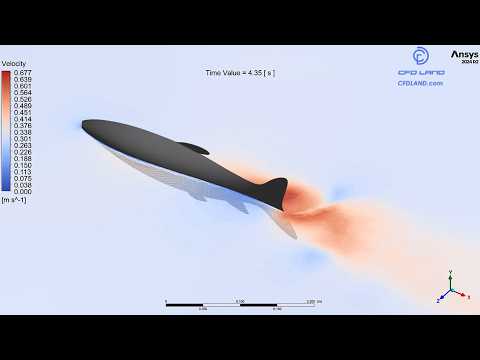 🐟 Fish Swimming Simulation in ANSYS Fluent | Biomimetic Motion with Dynamic Mesh