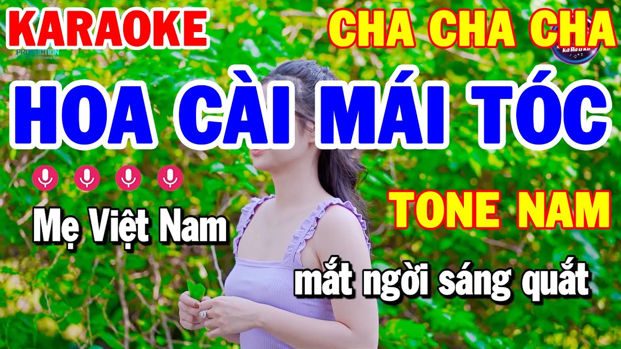 Karaoke Hoa Cài Mái Tóc Tone Nữ Nhạc Sống  Trọng Hiếu  App Kekara