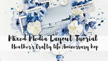 Mixed media layout tutorial | YouTube Hop