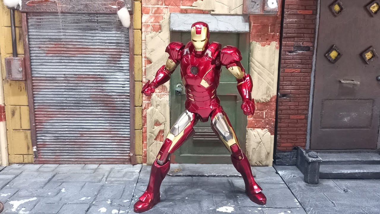 unboxing video review en español de figura zd toy iron man mark 7