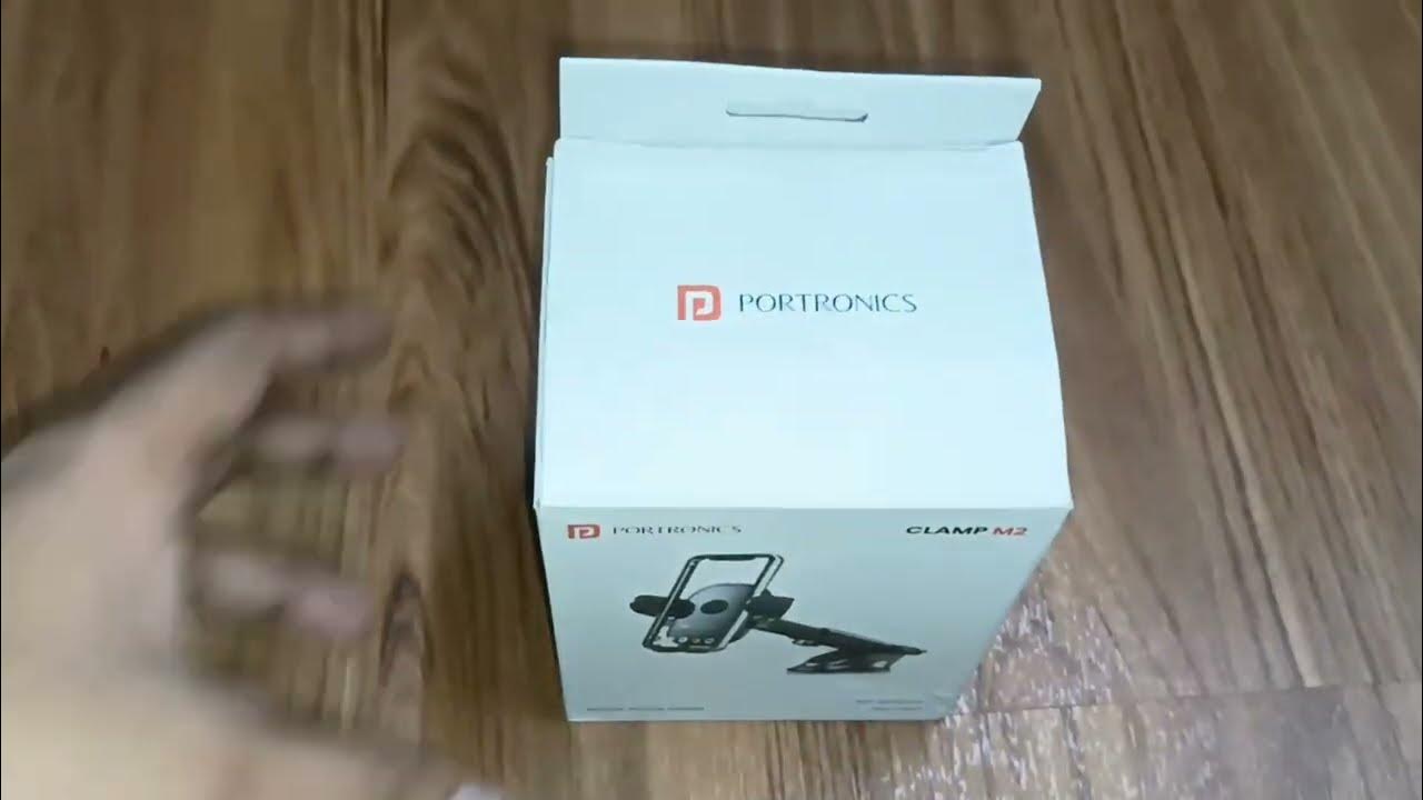 Portronics Clamp M2 Adjustable Car Mobile Phone Holder Stand, 360