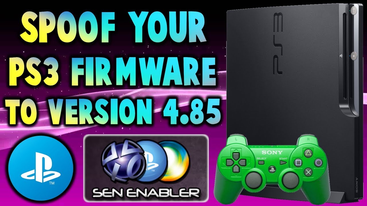 Spoof PS3 Firmware To 4.85 & Play Online! (SEN Enabler) - YouTube
