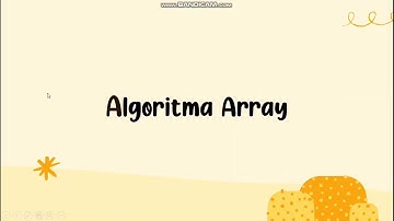 Algoritma Array/Larik