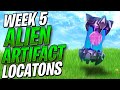 All Week 5 ALIEN ARTIFACTS In Fortnite (All 5 Alien Artifact Locations)