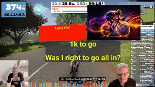 Zwift 'D' Cat race, Did I win? 1k left to go, felt good, should I stay or should I go Now? by Mickey the Cockapoo & Dad’s books 321 views 1 year ago 43 minutes