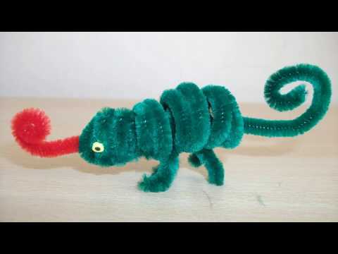 How to make a pipe cleaner chameleon