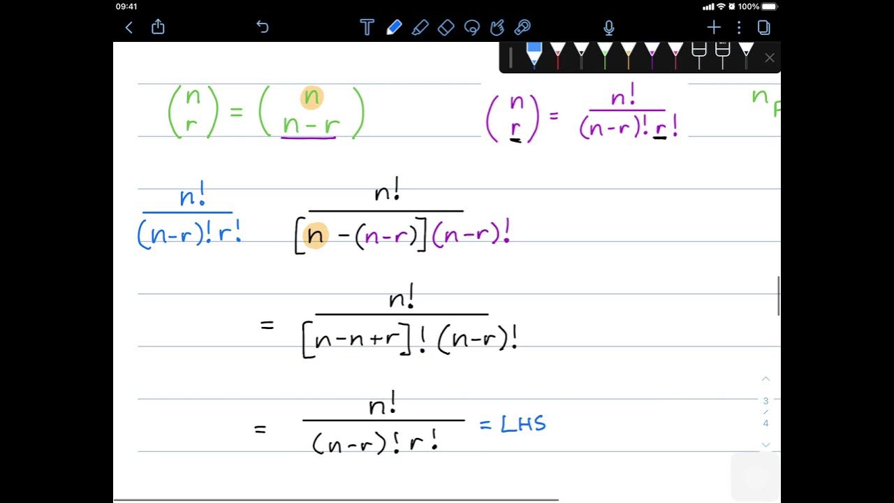 Combinations 3c Proofs and Identities YouTube