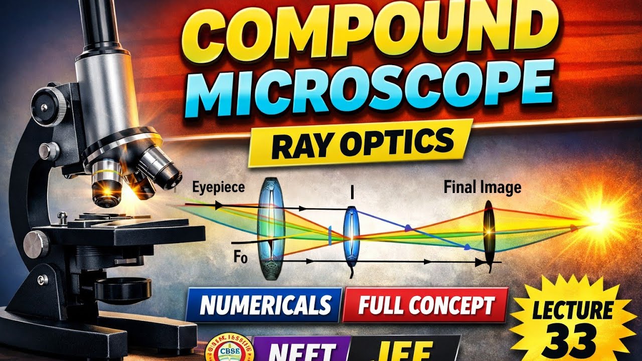 Compound Microscope Full Concept | Ray Optics Class 12 Physics | Lecture 33