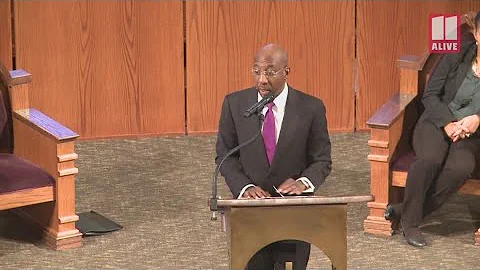 Sen. Johnny Isakson speaks at Historic Ebenezer Ba...