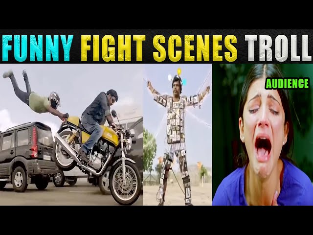 டேய் இதெல்லாம் ரொம்ப ஓவர் சொல்லிட்டேன் | FUNNY FIGHT SCENES | NO LOGIC FIGHT SCENES | TAMIL TROLL class=