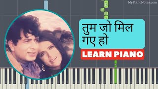 Video voorbeeld van "Tum Jo Mil Gaye Ho - Piano Tutorial with Chords | Learn Old Hindi Songs"