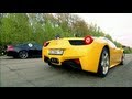 BMW M6 vs Ferrari 458 Italia vs Nissan GT-R AMS