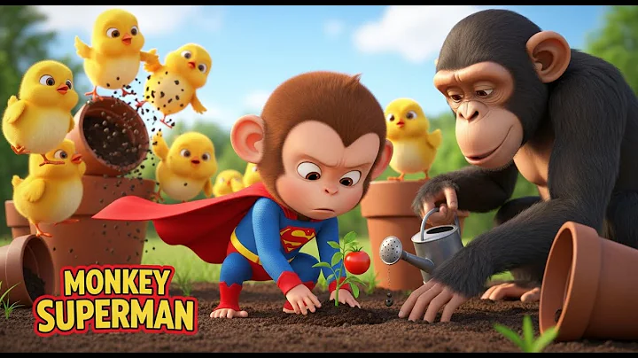 Tomato Showdown! Baby Monkey & Chimp Buddy Plant, Laugh & Chick Chaos Strikes! 🐒🍅🐥✨| Monkey Babies