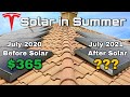 Having Tesla Solar in Summer: Bill Comparisons 2020/2021, Comfort and More...