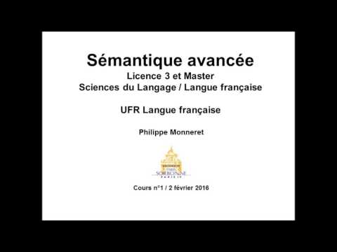 Sémantique avancée Cours 1