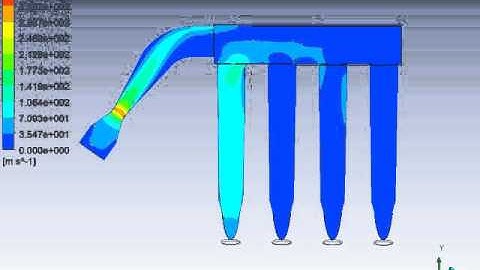 FSAE Intake Manifold CFD Transient Simulation (velocity)
