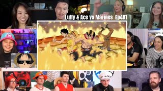 Luffy &amp; Ace Fight Together Against Marines! 🔥 | One Piece EP 481 Reaction Mashup