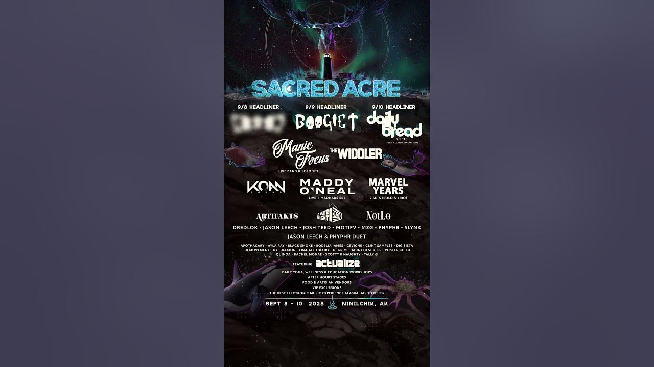 Sacred Acre 2023 Lineup! shorts YouTube