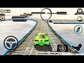 Impossible Stunt Car Tracks 3D All Cars unlocked: Green Car levels 11, 12, 13 - Android GamePlay