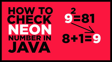 How to check Neon number in java