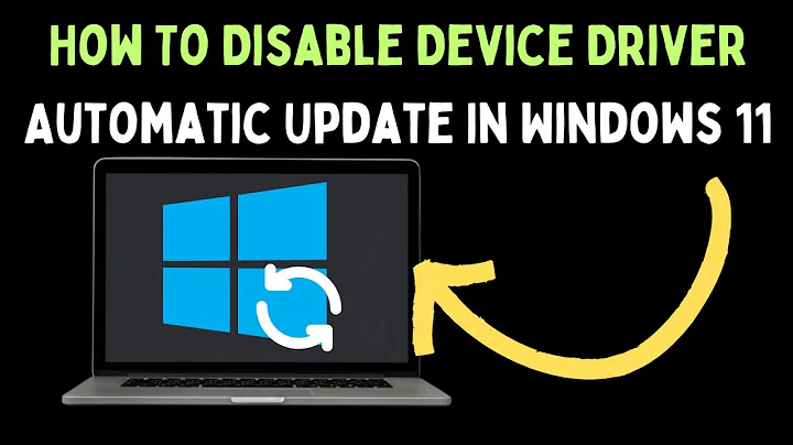 How To Disable Device Driver Automatic Update In Windows 11