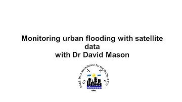 Monitoring urban flooding with satellite data