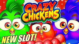 ★NEW SLOT!★ CRAZY CHICKENS 🐓 Slot Machine (ARISTOCRAT GAMING)