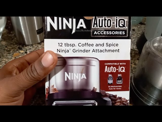 Ninja XSKGRINDER Foodi Coffee and Spice Grinder, Pulverize Through Tough  Spices, 12-Tbsp. Capacity, Stainless Steel and Black