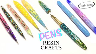 Resin Crafts- Fountain Pens- Ballpoint pens- Funshowcase - DIY