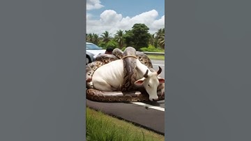 Nature Talk Scenery | Giant Python attack  Cow #wowmoment #Shorts #youtubeshorts #snake #python