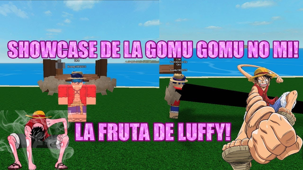 Showcase De La Fruta De Luffy La Gomu Gomu No Mi Steve S One Piece Espanol Youtube - sombrero de frutas roblox