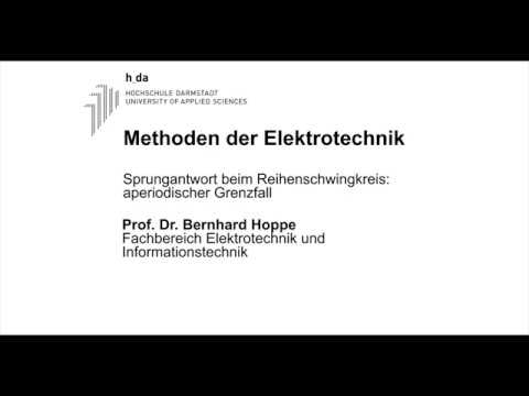 Sprungantwort beim Reihenschwingkreis  - Aperiodischer Grenzfall - Methoden der Elektrotechnik