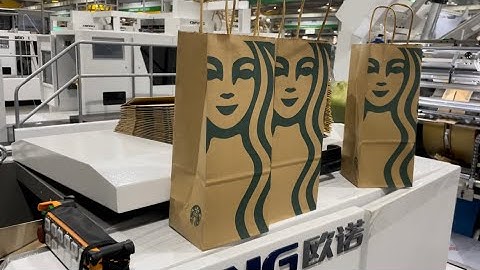 Starbucks Coffee A220 Twisted Rope Handle Paper Bag Making Machine 12*10*30cm