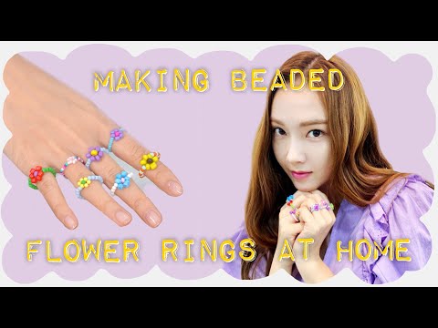 Making Beaded Flower Rings At Home [Give Away]