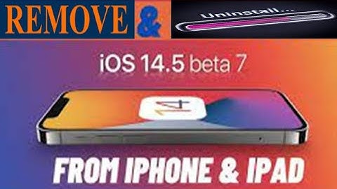 how to remove or uninstall iOS 14.5 beta 7 profile from iPhone without computer