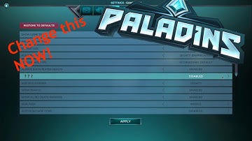 5 PALADINS Settings YOU HAVE TO CHANGE! (Beginner Tutorial)