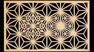 Shoji and kumiko patterns 08 Kawari yae-zakura and yae asa-no-ha