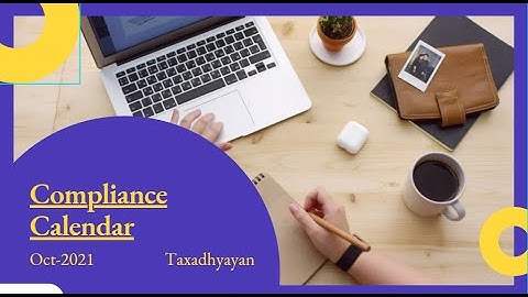 Compliance calendar I October 2021 #Incometax#compliance#GST#Duedate