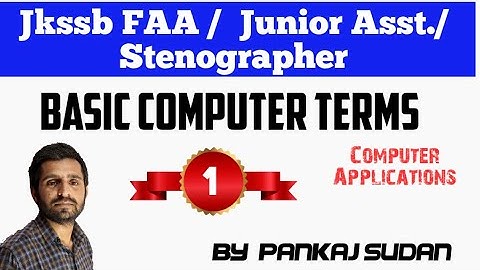 Basic Computer Terms !! #JuniorAsst_Stenographer #JkssbFAA #juniorassistant  #Jkssb  @Jkstudyhotspot