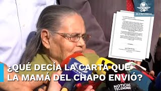 El día que López Obrador recibió una carta de la mamá de “El Chapo” Guzmán
