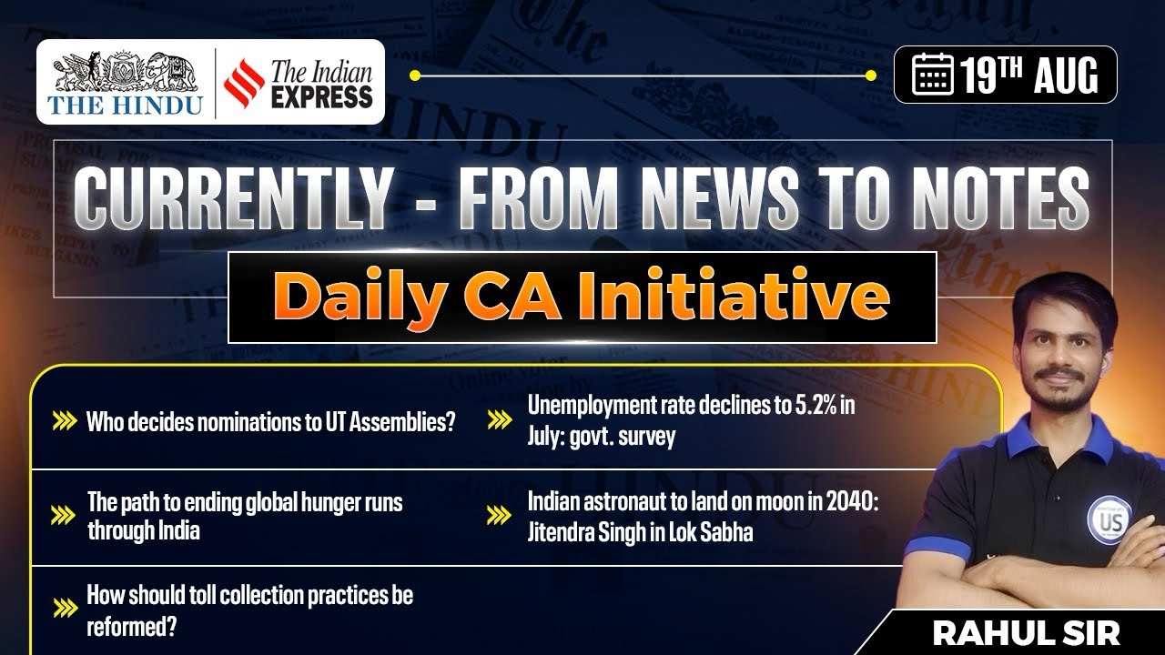 🔥 19th August | Daily Current Affairs for UPSC 2026, 2027 & 2028 ...