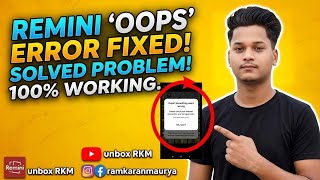 Fix REMINI 'Oops' Error Problem SOLVED! 💯 Remini App NOT Working Problem Fix screenshot 5