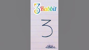 How to draw rabbit (bunny) 🐇 easily with 3 number.#numberart #numberdrawing