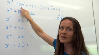 The Maths Prof: Factorising Quadratics (putting into double brackets)
