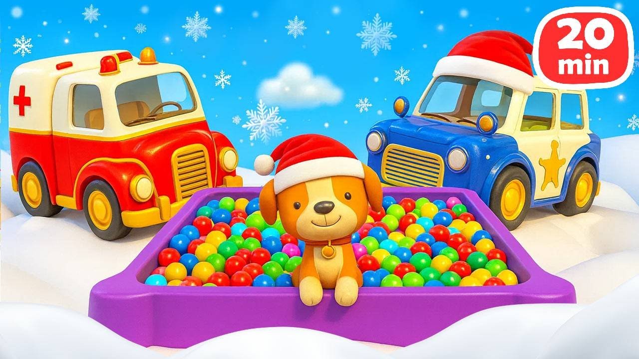 Weihnachtskompilation mit den Helfer Autos und kleinem Hund – Cartoons für Kleinkinder