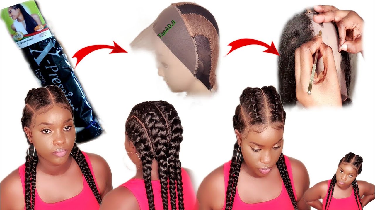 Four-braided crochet wig with x-pressure wick/ 