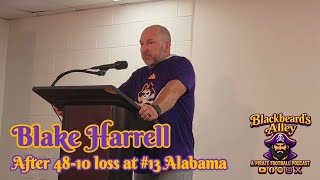 POSTGAME | ECU Head Coach Blake Harrell After Season-Opening 48-10 Loss at No. 13 Alabama 