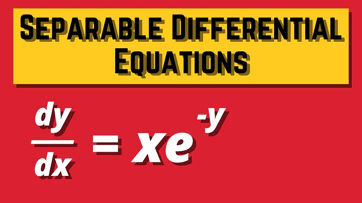 SOLVE THE DIFFERENTIAL EQUATION dy/dx=xe^(-y) | How to solve separable differential equations