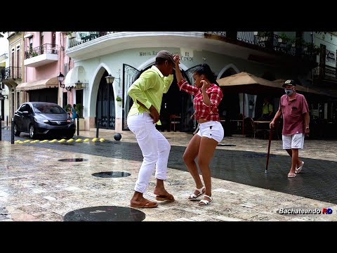 Bailando BACHATA DOMINICANA en la calle💎 🥰2020 | Rodolfo y Franchelle | baile d República Dominicana